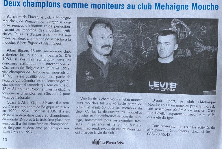 Deux champions comme moniteurs au club, dans Le P?cheur belge