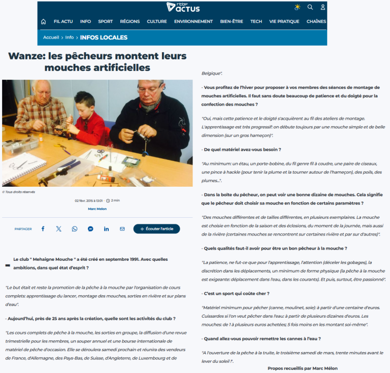 2015 ? Le club sur RTBF Actus